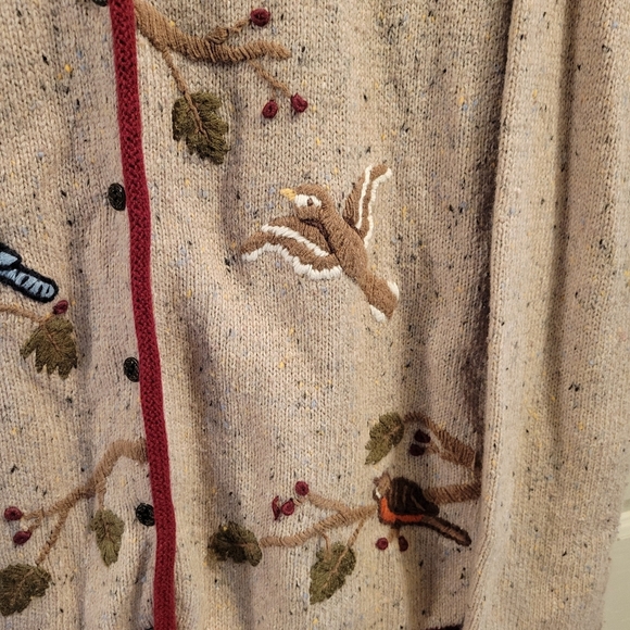 Christopher & Banks Hand Embroidered Birds Cardigan - Picture 3 of 10